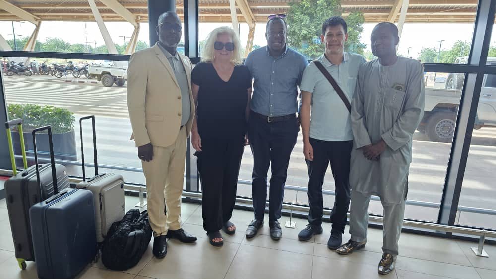 L&rsquo;&eacute;quipe Harvest &agrave; son arriv&eacute;e en Afrique de l&rsquo;Ouest